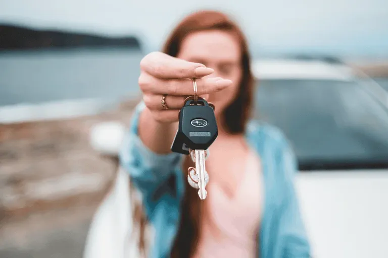 Traveler Renting a Car
