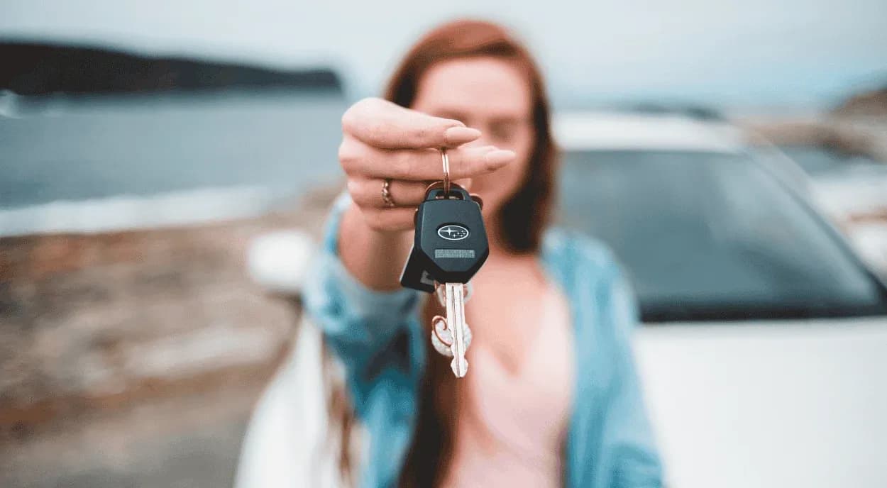 Traveler Renting a Car