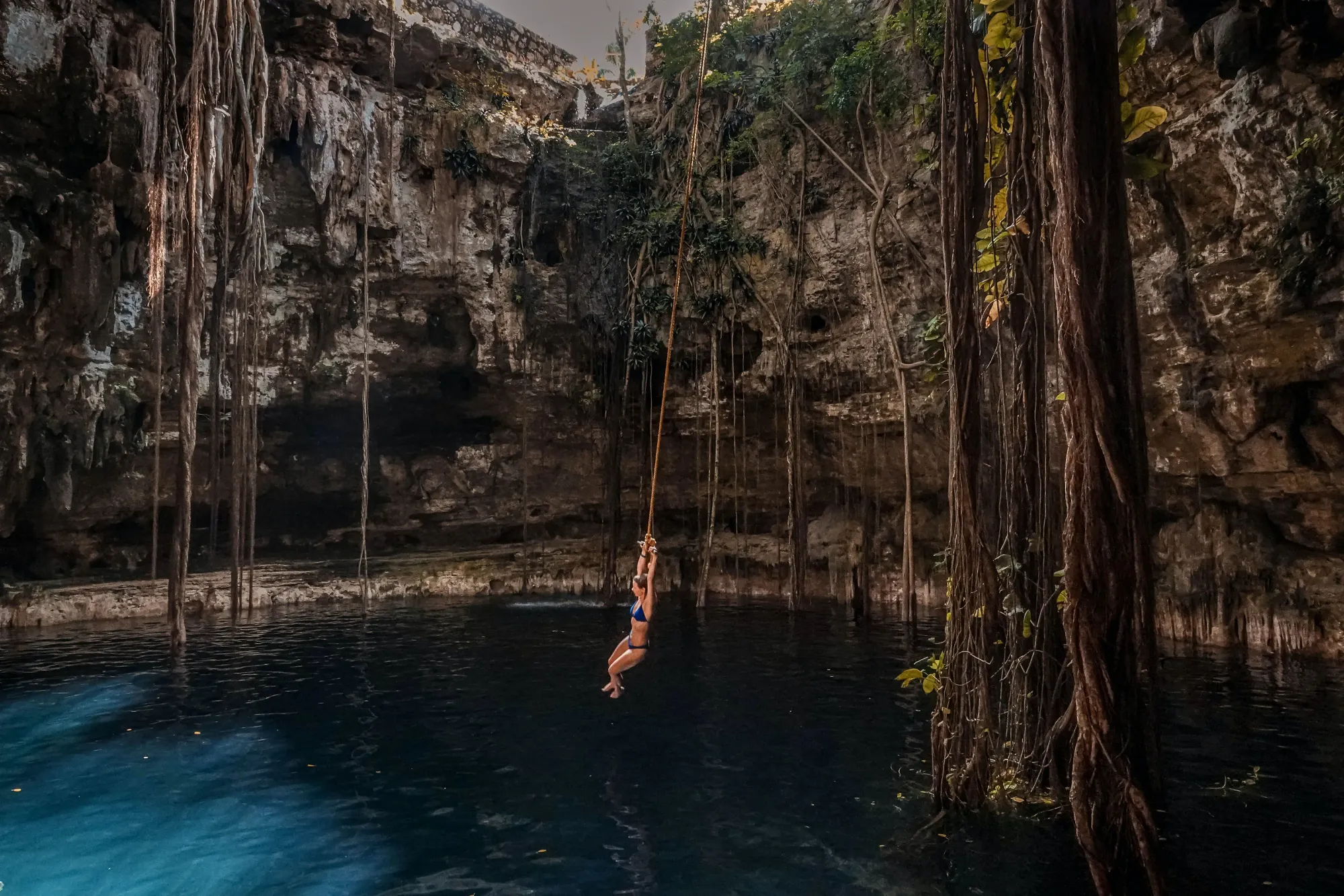 Image of a "Cenote" in Yucatan, Mexico