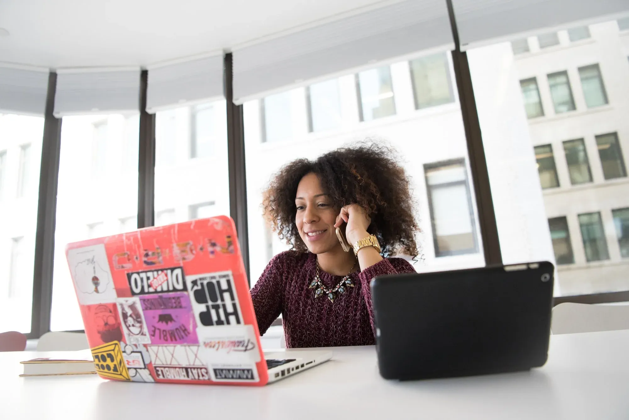 Image of a remote worker in a coworking