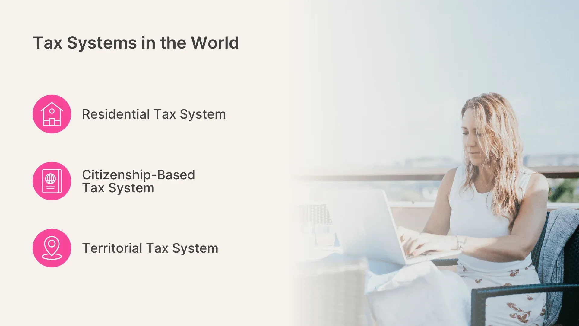 Infographic of the three tax systems in the world
