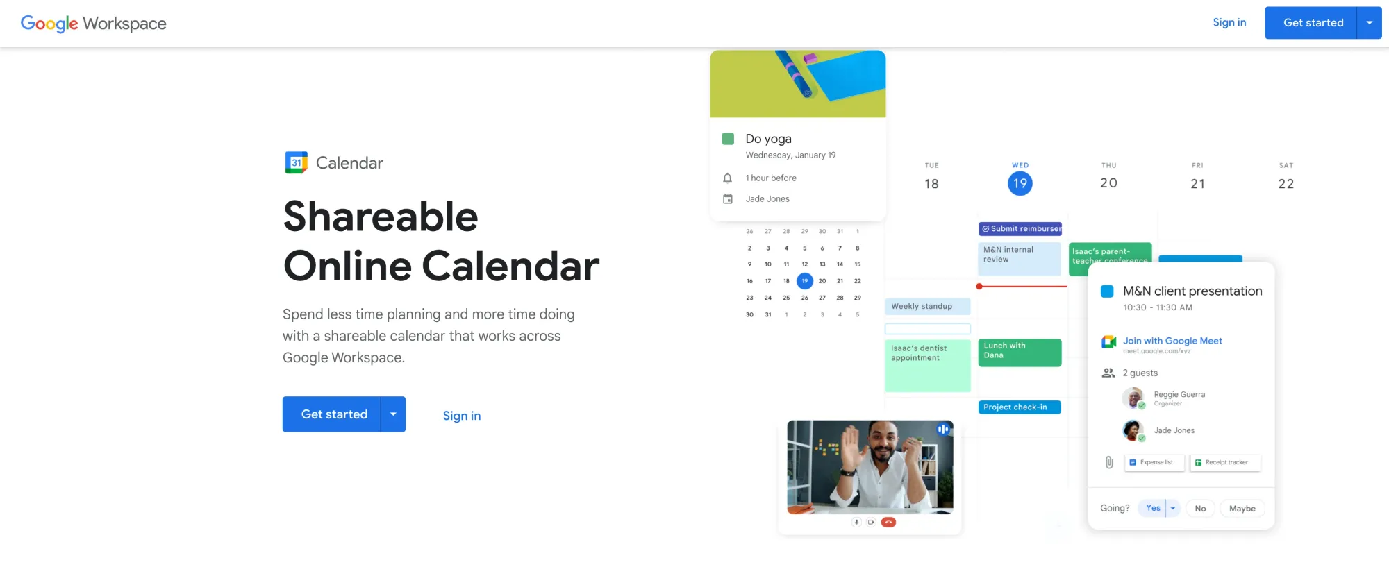 Google Calendar, a calendar app for freelancers