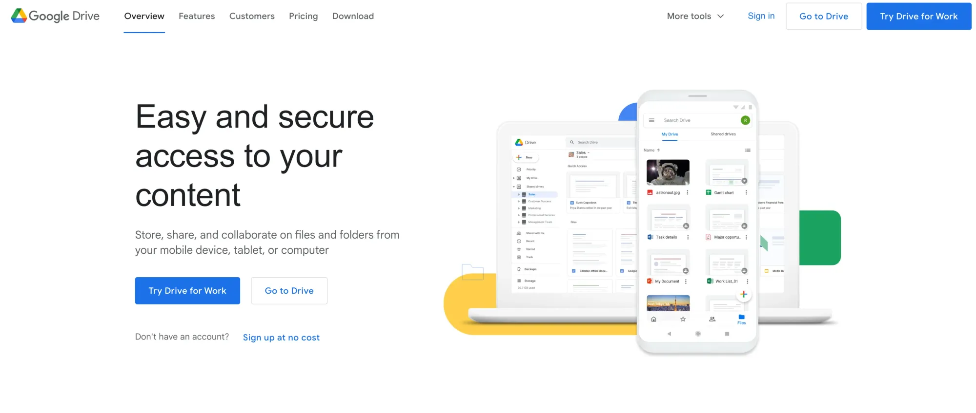 Google Drive, a storage app for freelancers