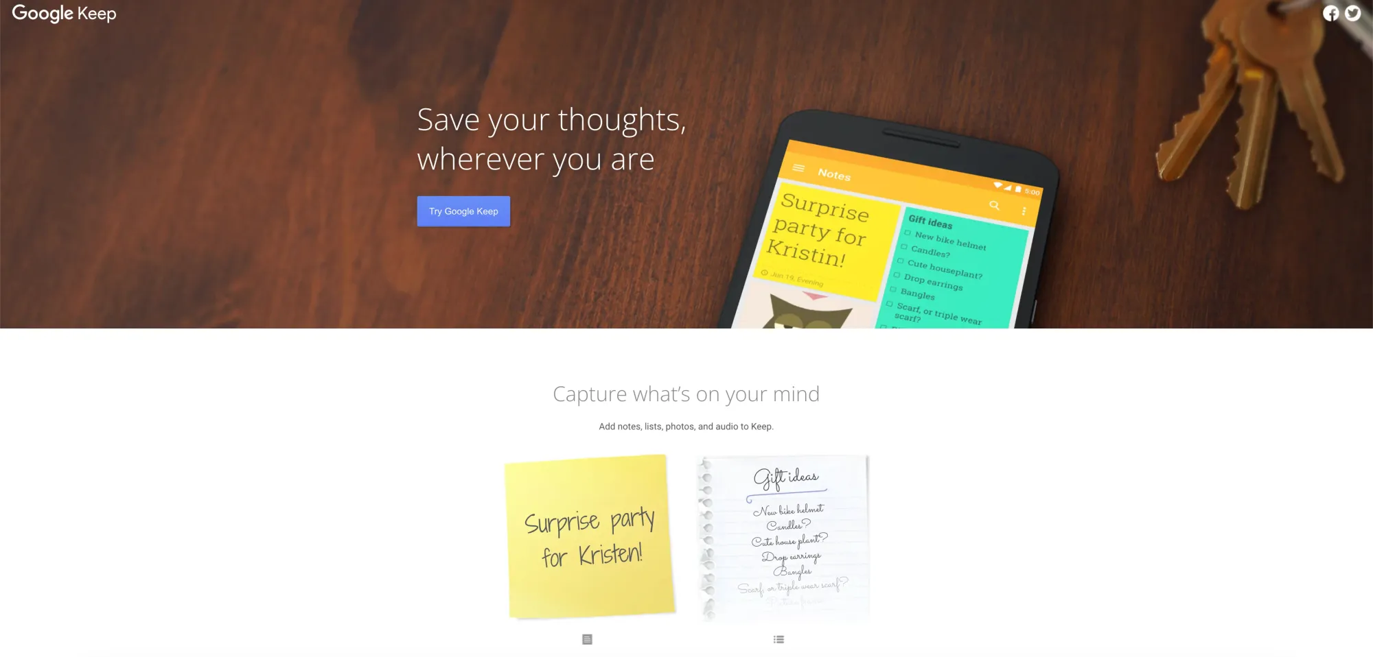 Google Keep, a note taking app for freelancers