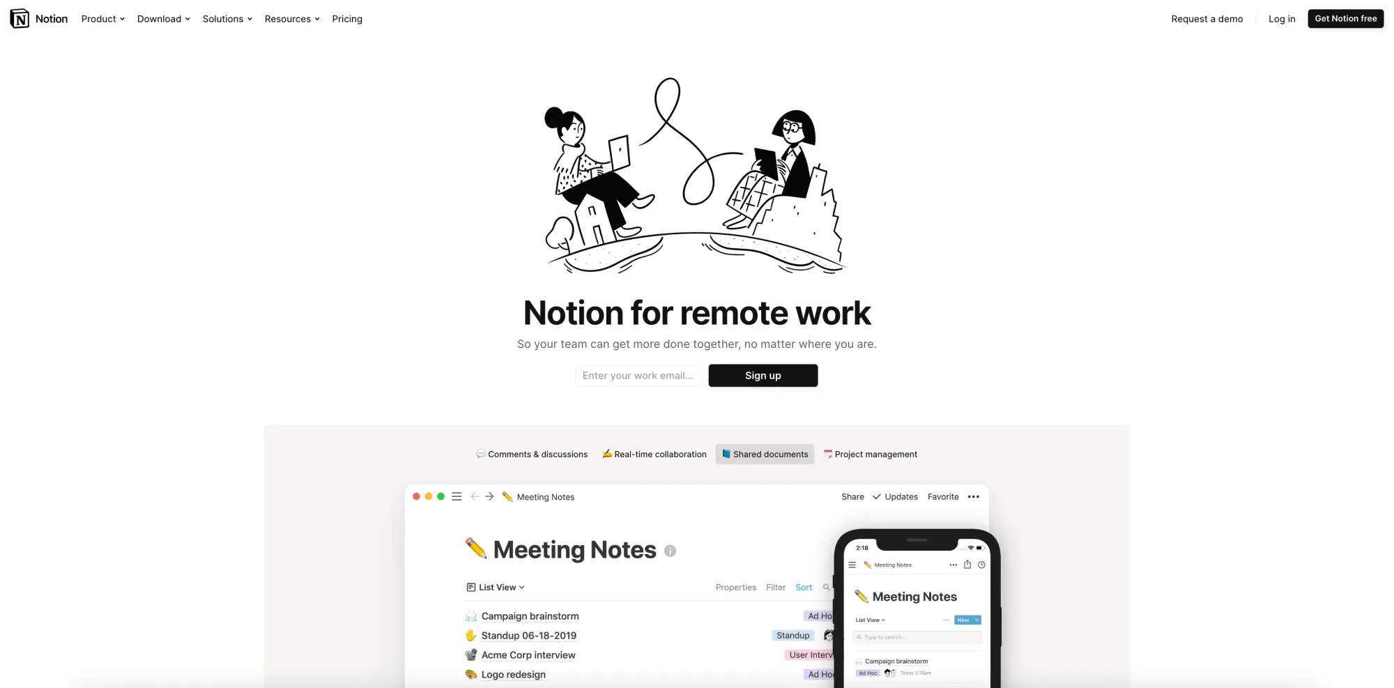 Notion, a note-taking app for freelancers