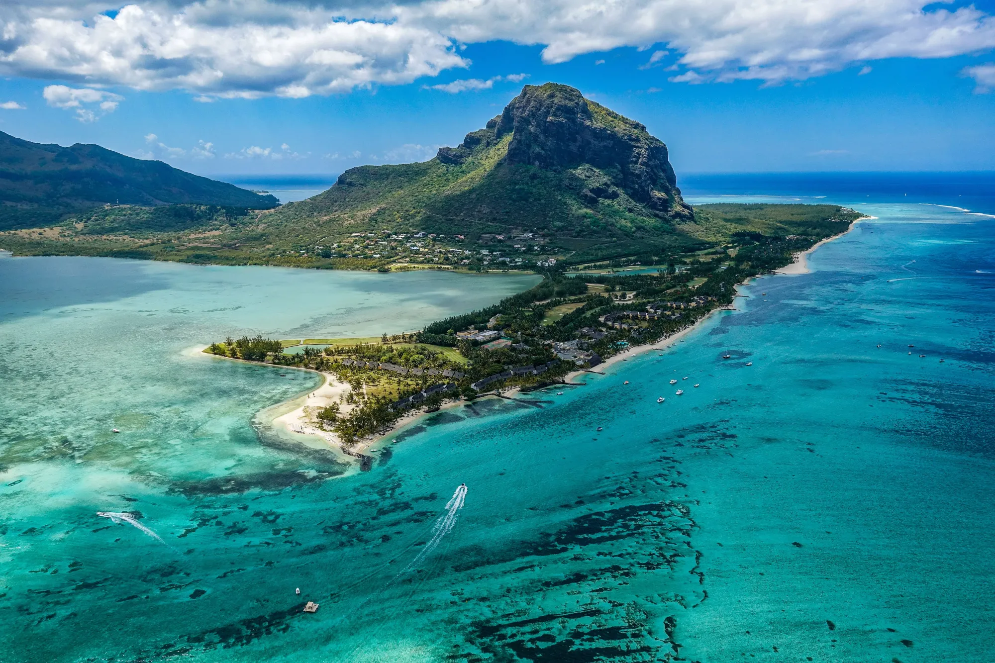 Image of Mauritius from above