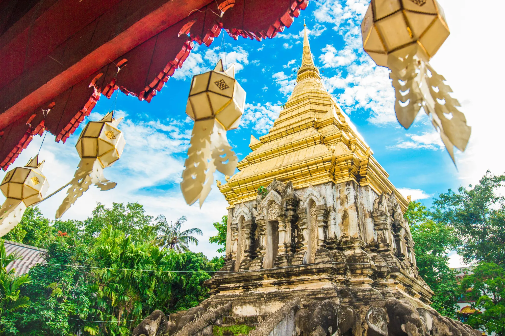 Buddhist monument in Chiang Mai, Thailand