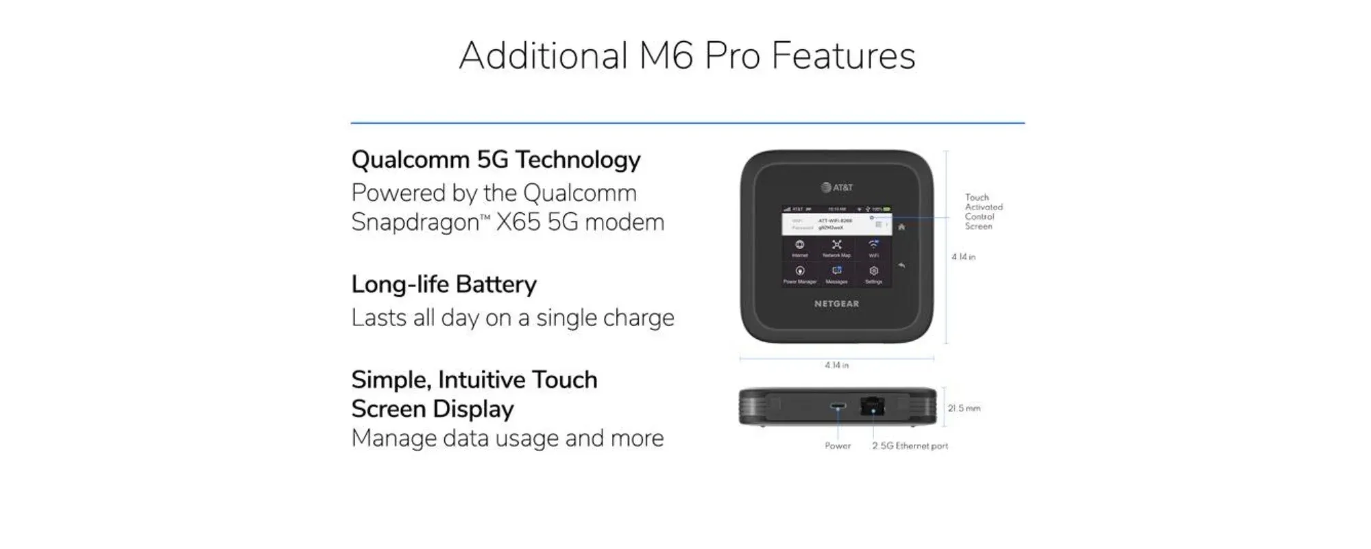 Netgear Nighhawk M6 Pro features