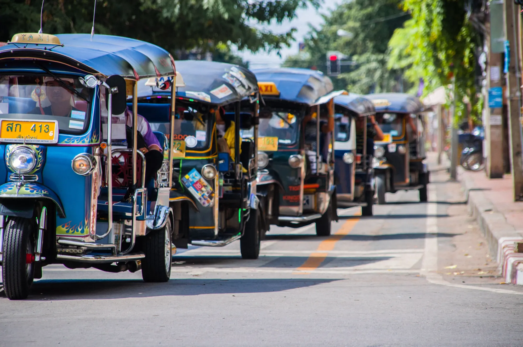 Tuk tuks  in Chiang Mai, Thailand