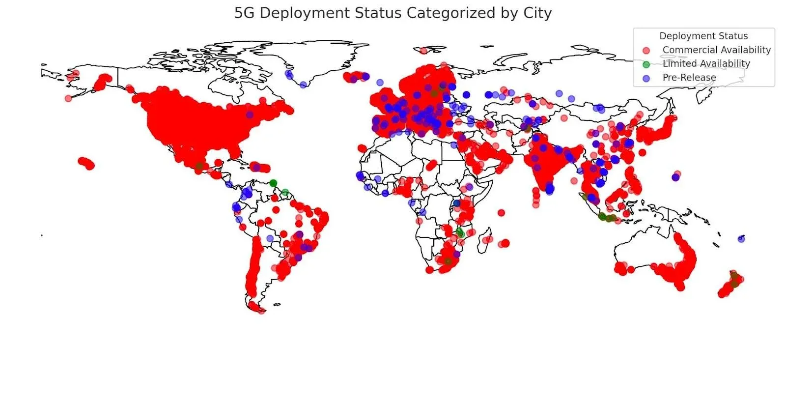 5g worldwide development map