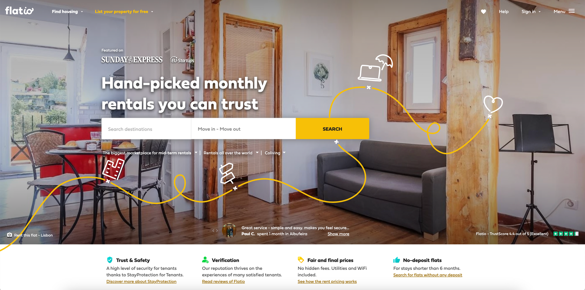 Flatio, a leading monthly rental site for digital nomads