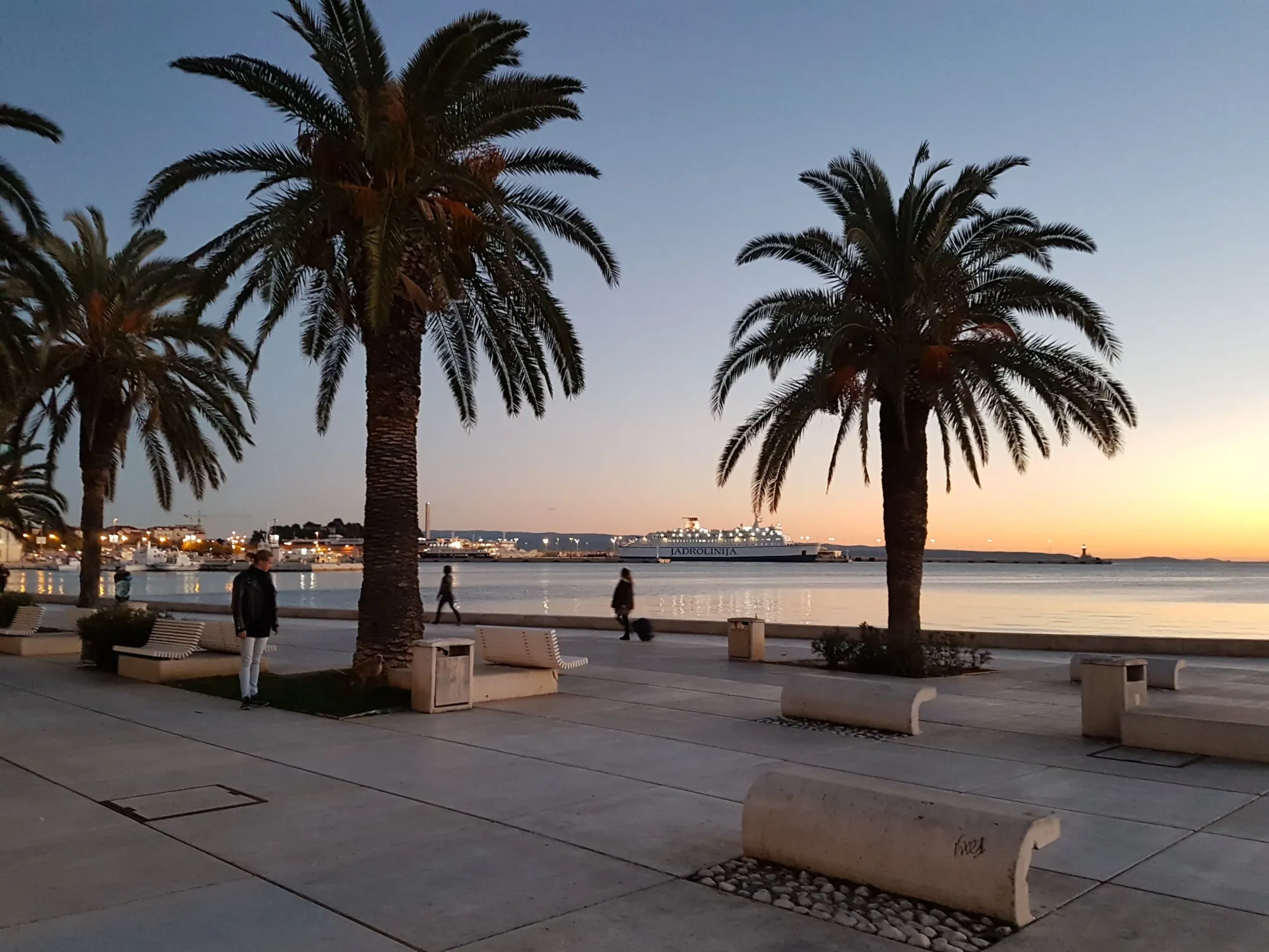 Promende in Croatia at sunset