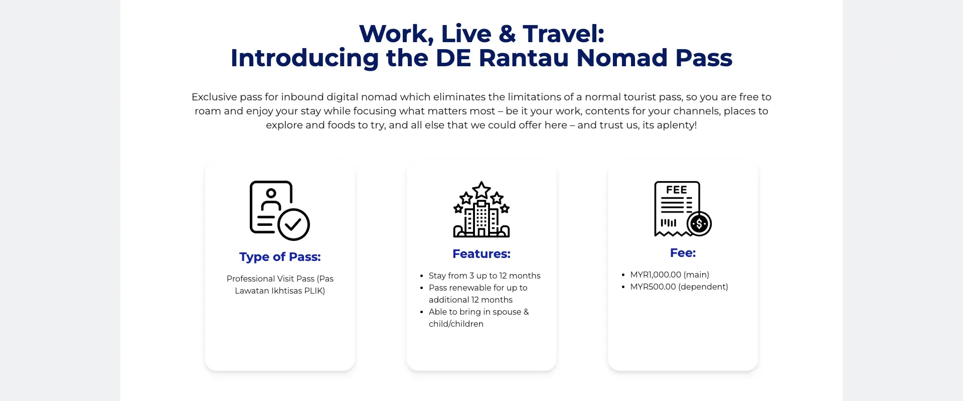 Malaysia digital nomad visa features