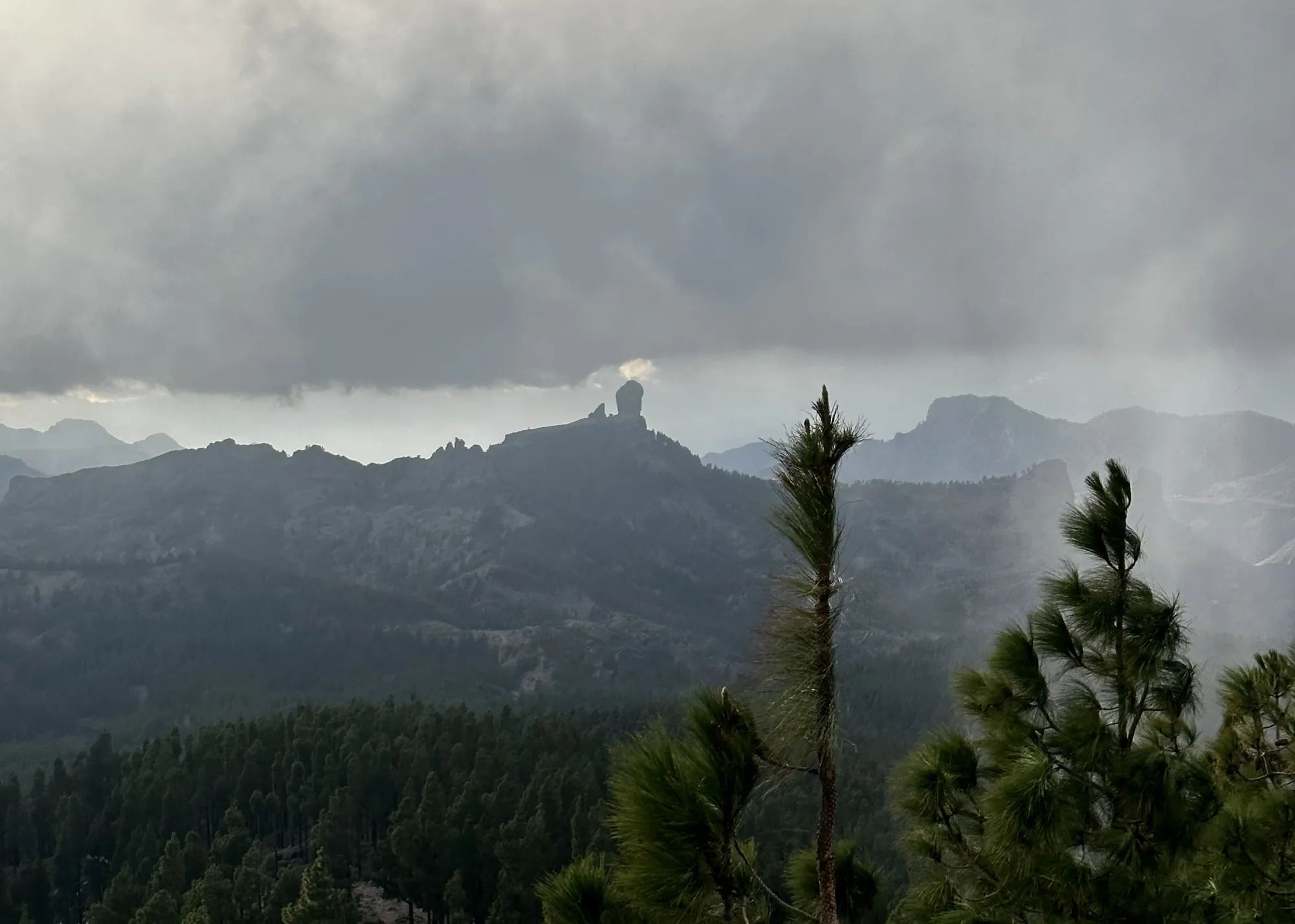 Roque Nublo seen from Pico de las Nieves (Photo Credits: Freaking Nomads)