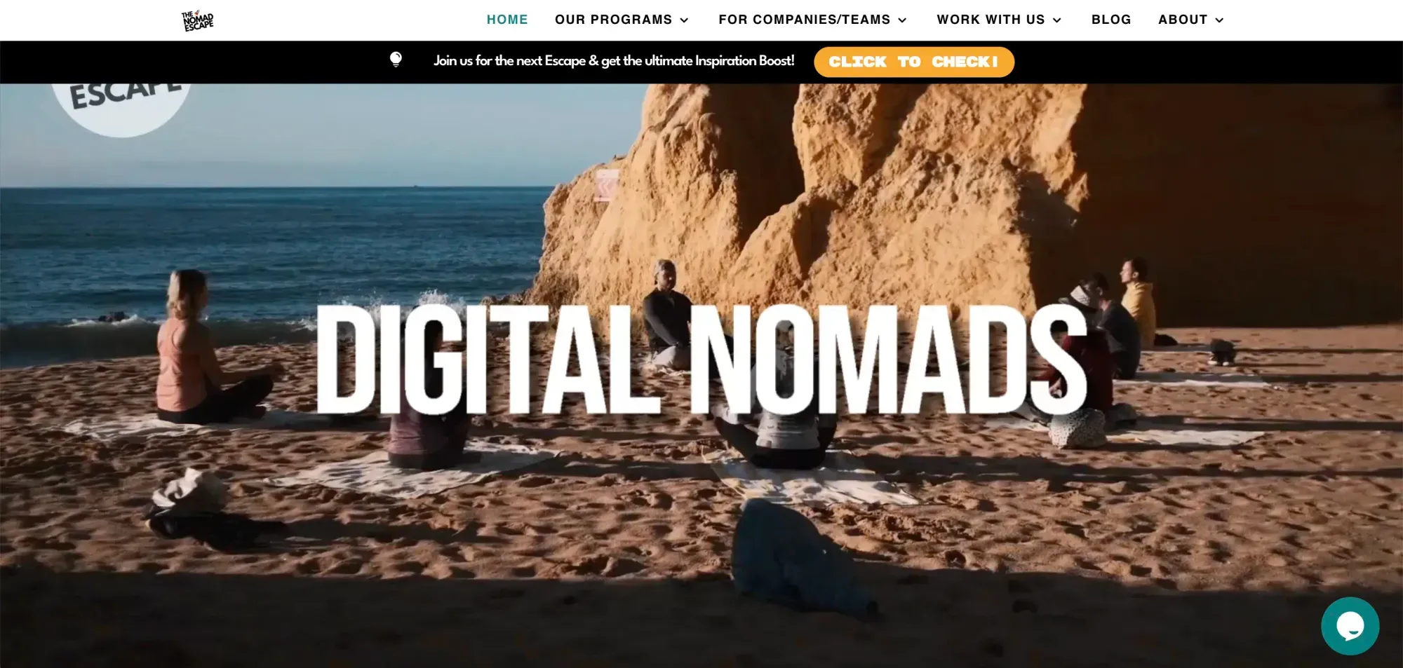 the nomad escape, a website for remote work travel programs