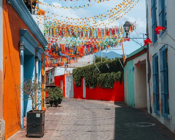 Jalatlaco neighbourhood in Oaxaca (Photo Credit: @unaelenaerrante)