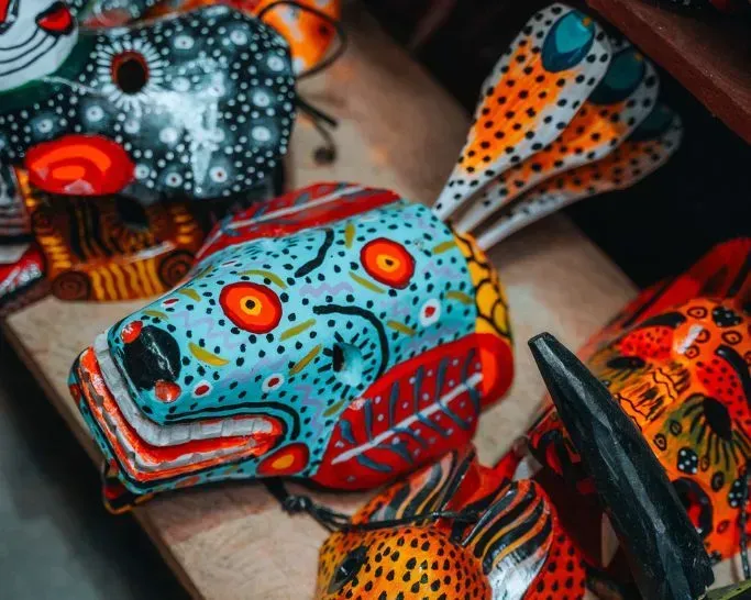 Traditional Guatemalan masks