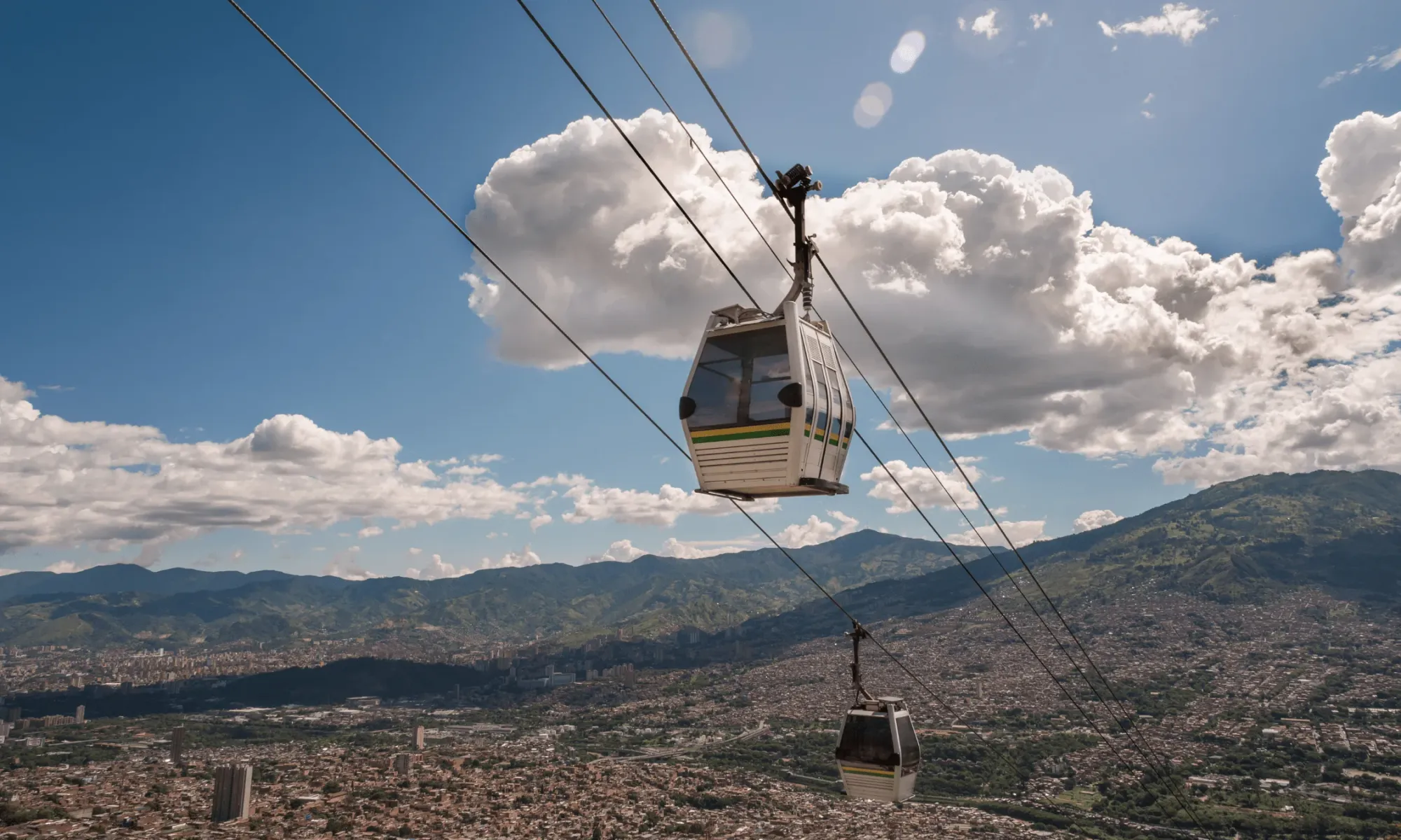 Cable cars in Medellin