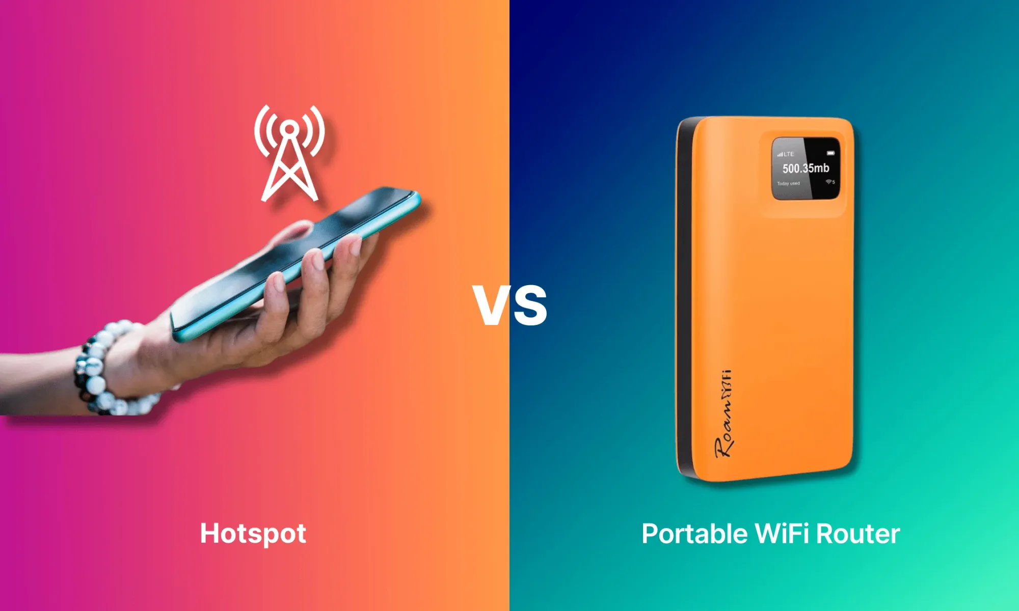 Hotspot vs. Portable WiFi Router
