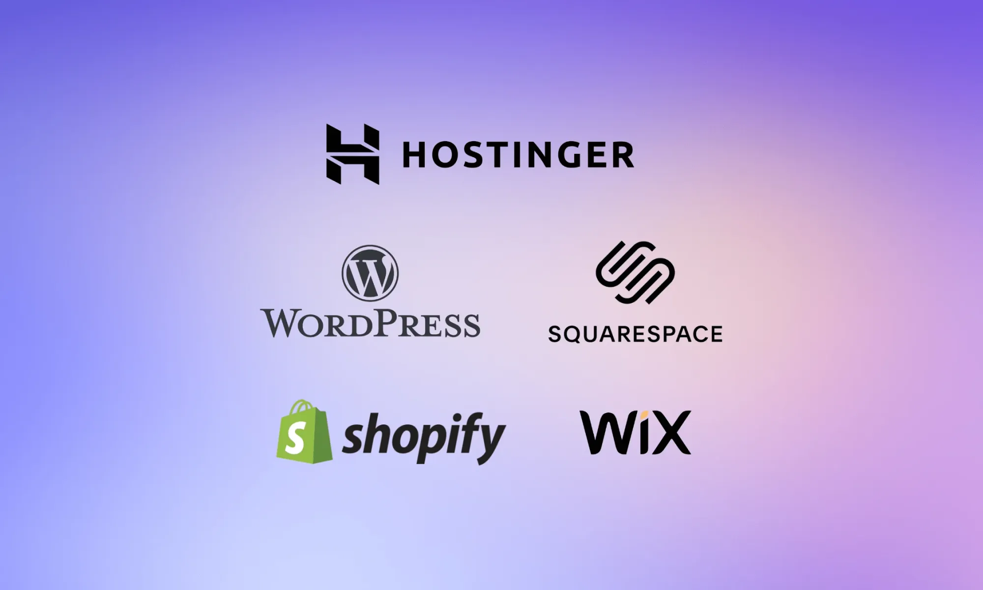 Website builder logos compared