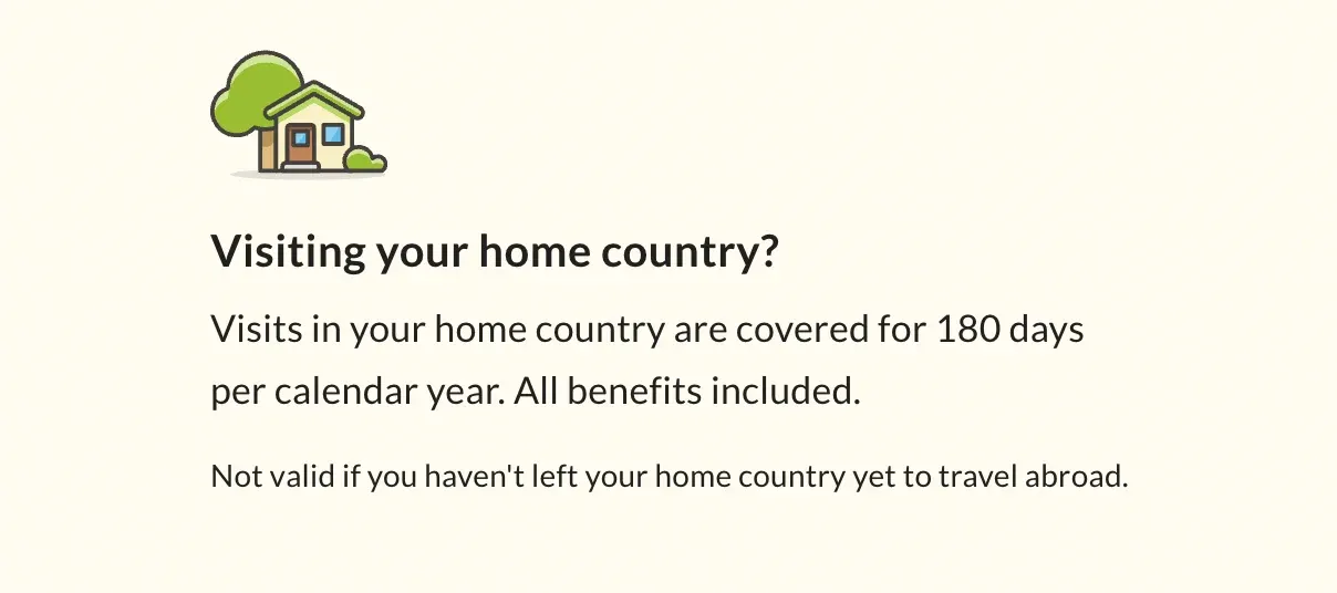 Genki Resident International Health Insurance coverage in your home country