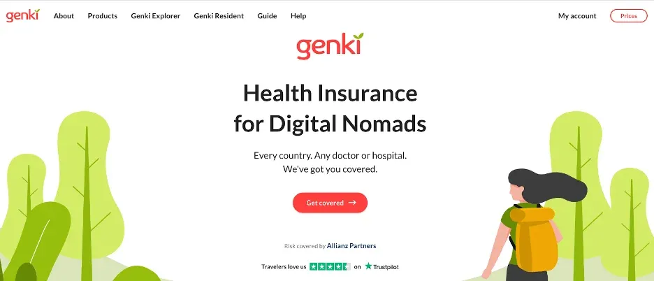Genki Travel Insurance Homepage