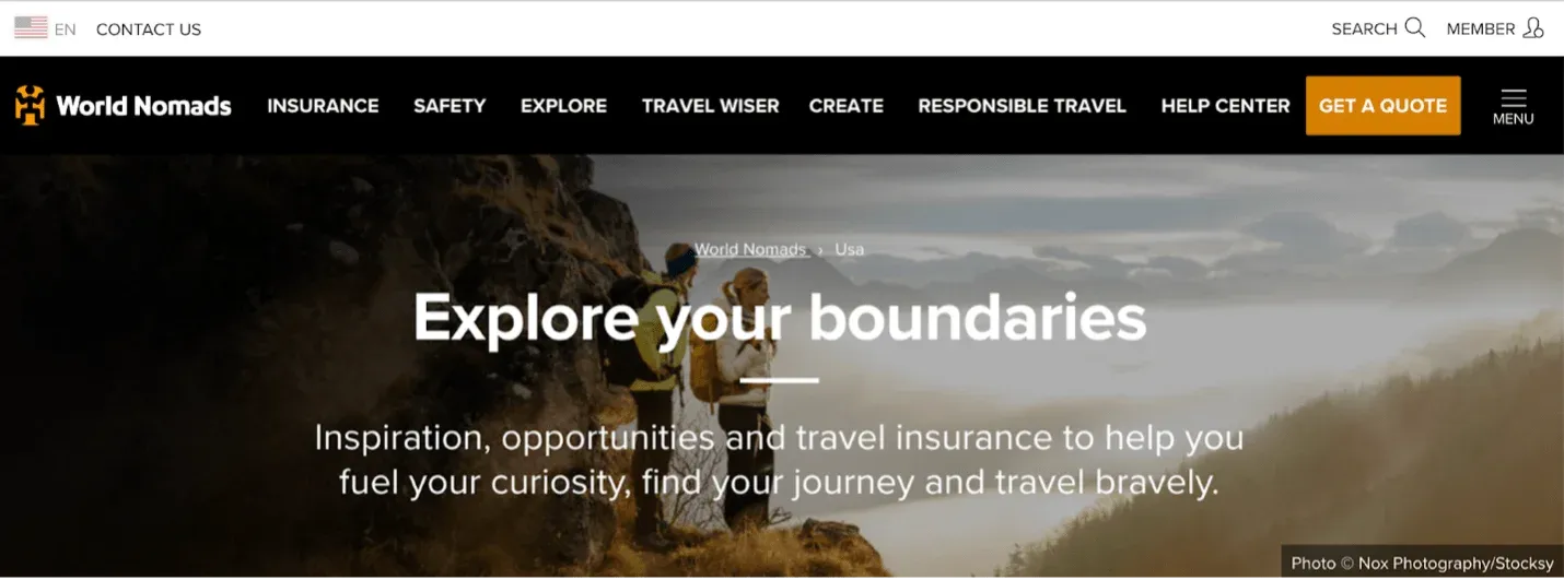 World Nomads, a travel insurance alternative to Heymondo