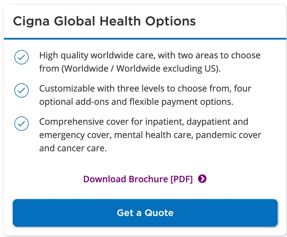 Cigna Global Health Options