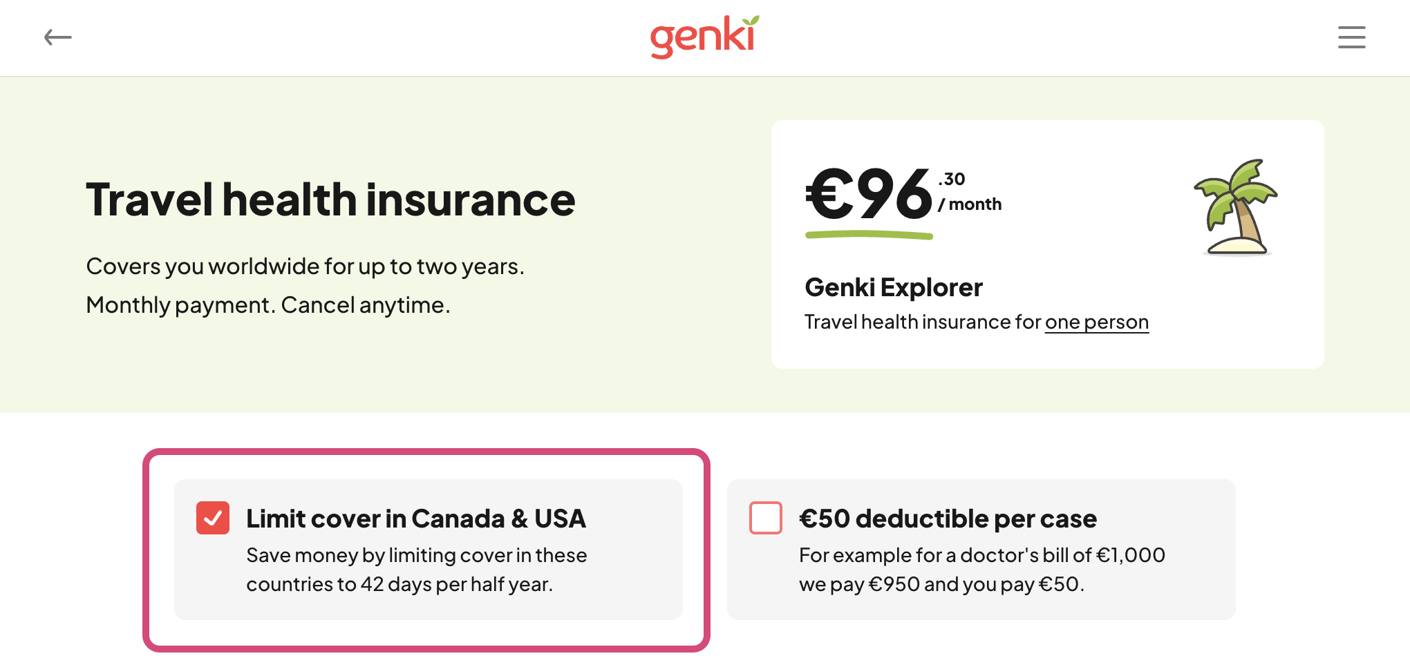 Genki Resident new prices no deductibles