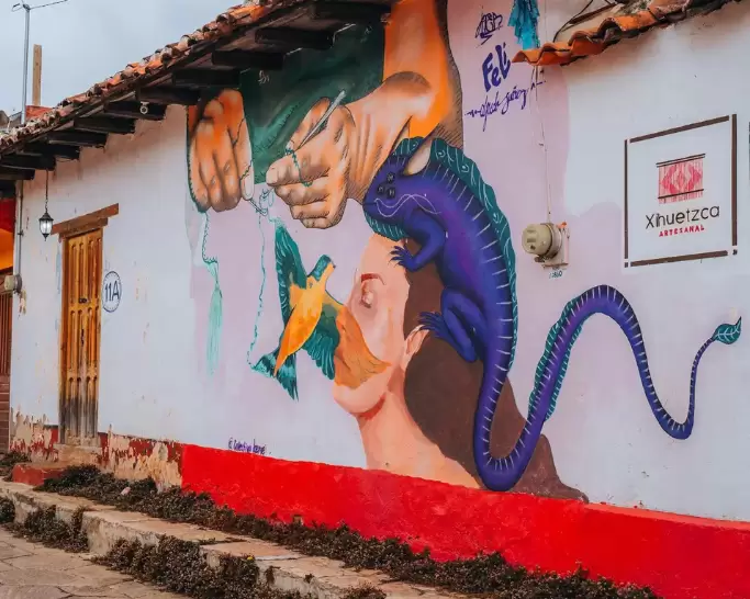 Street art in San Cristóbal de Las Casas, Mexico