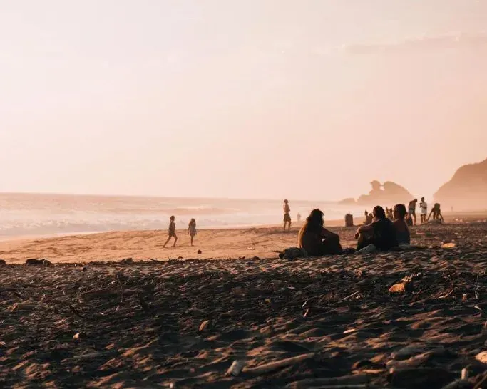 Sunset at the beach in Mazunte (Mexico)