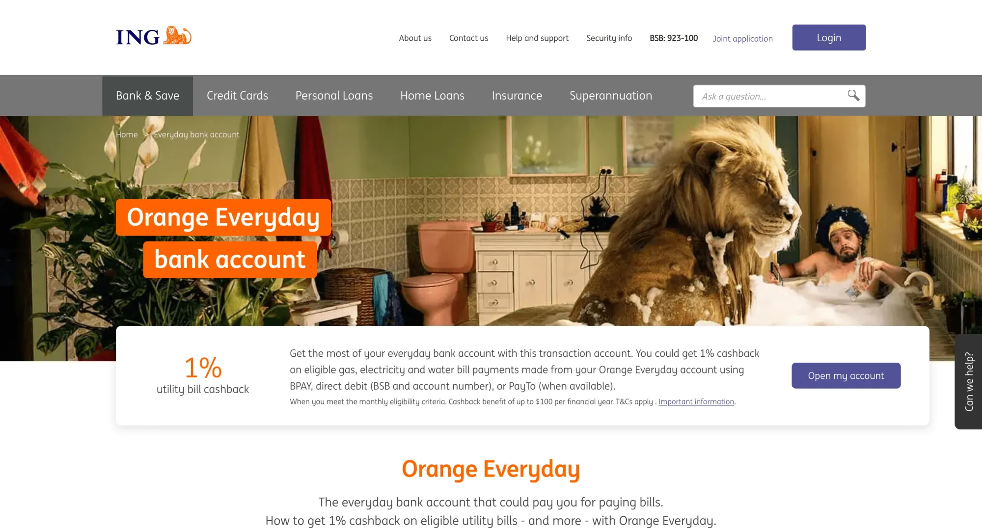 ING Orange Everyday bank account