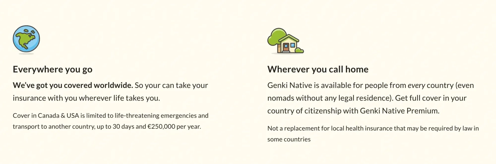 Genki Resident International Health Insurance coverage in your home country