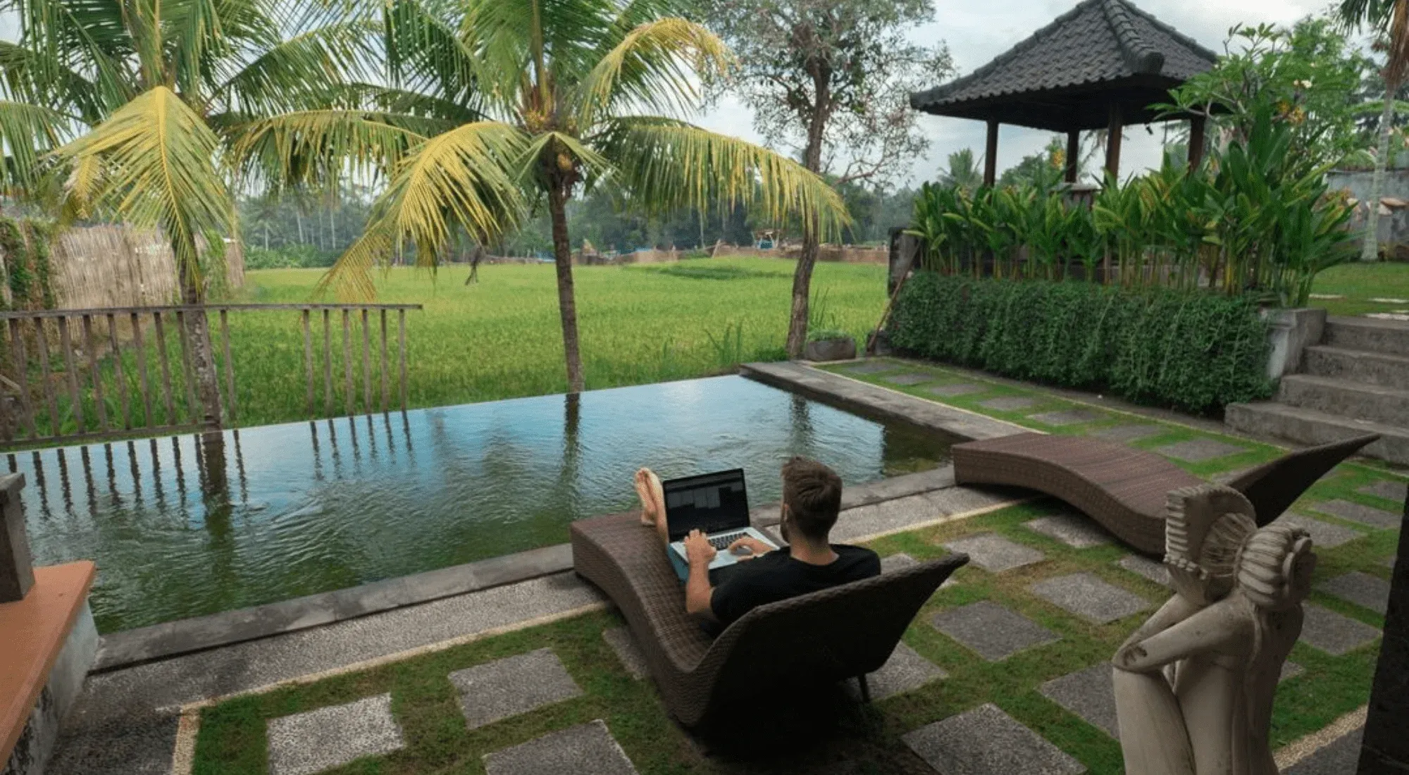 Digital nomad in Bali, Indonesia