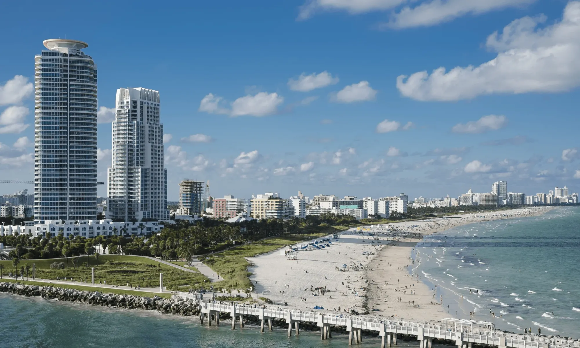 Skyscrapers on the beach in South Africa