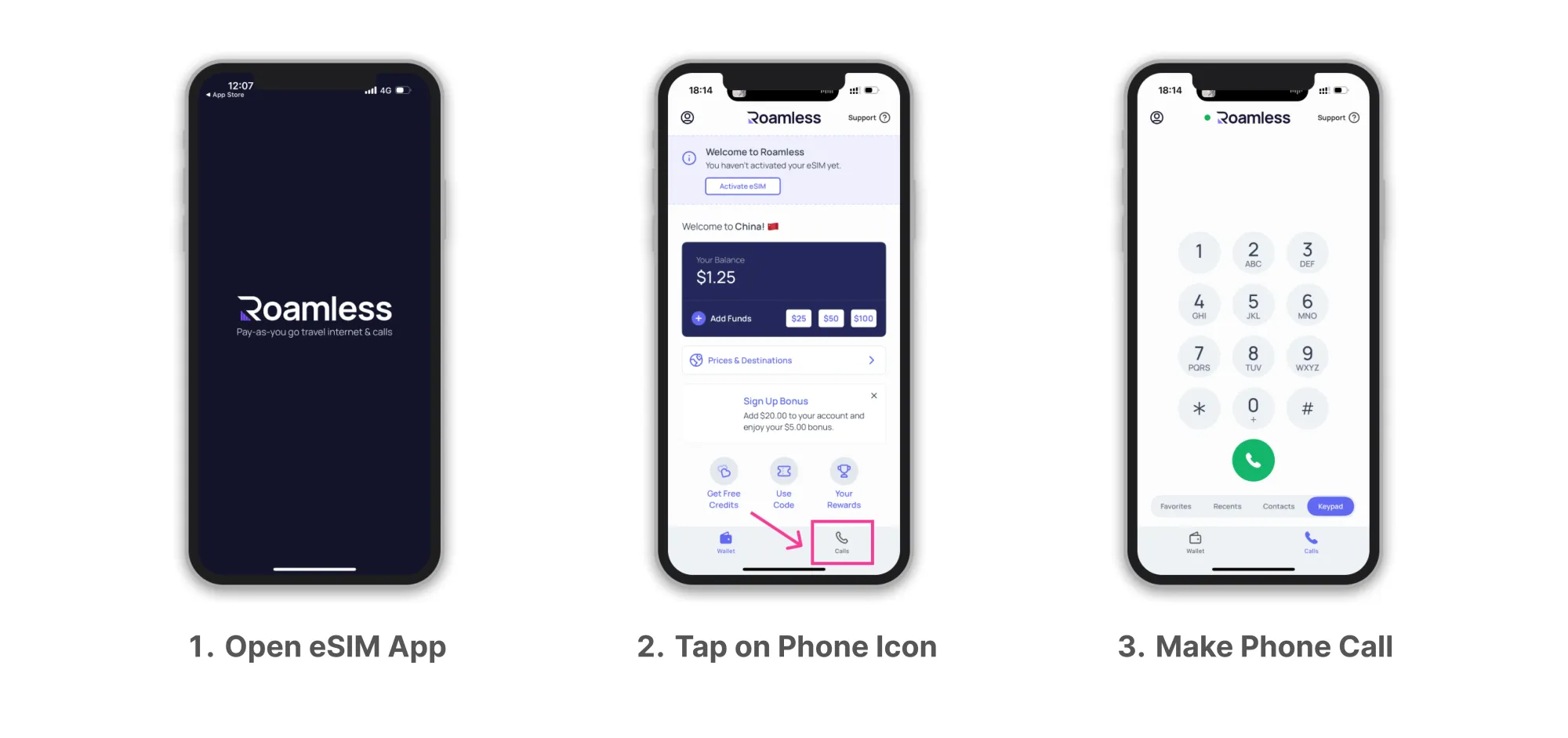 How to make international calls using an eSIM