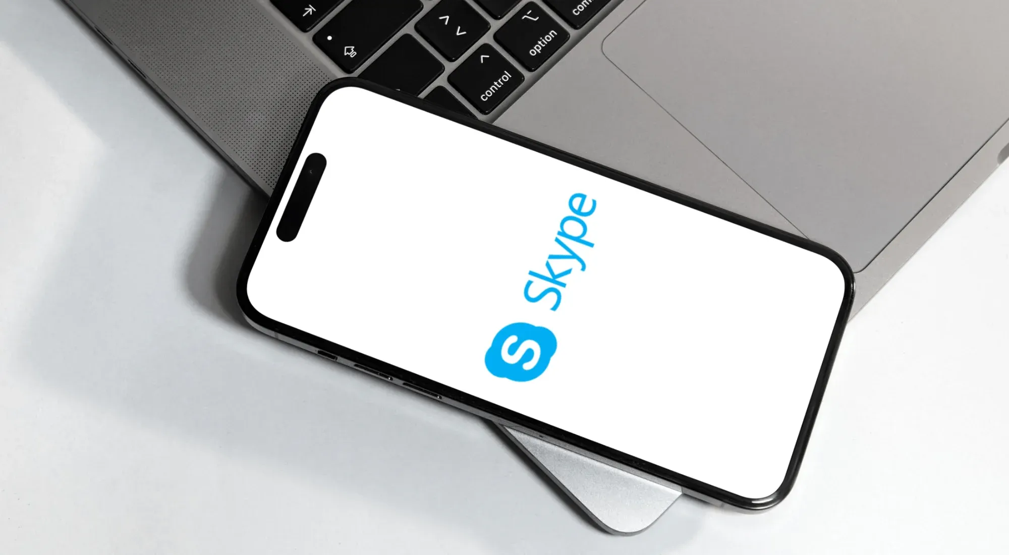 Mobile phone showing the Skype app