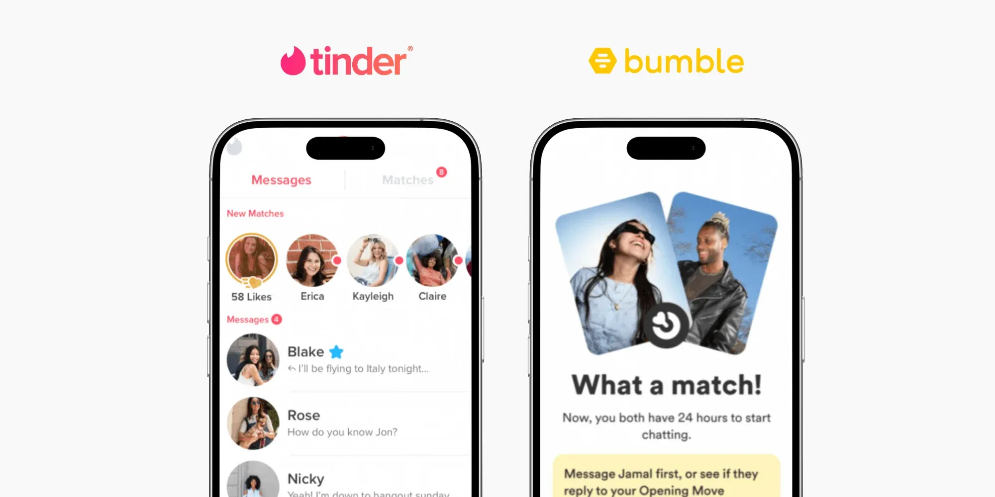 Tinder and Bumble