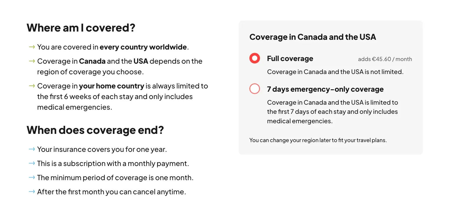genki pricing with coverage in the USA and Canada