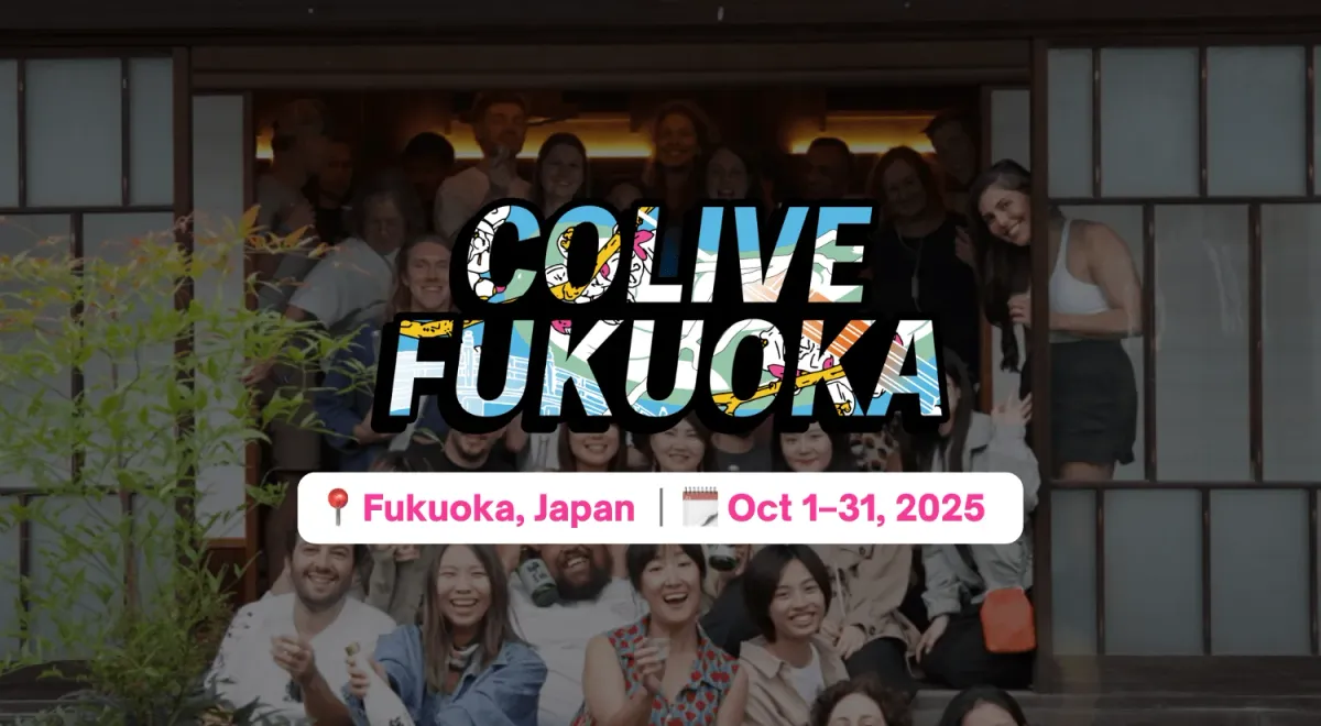 Colive Fukuoka 2025: Japan’s hottest nomad event returns this October