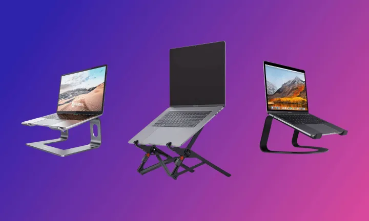 The Best Portable and Travel-Friendly Laptop Stands against gradient background