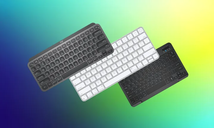 Three Best Wireless Keyboards for Digital Nomads & Remote Workers with Gradient Backgroun