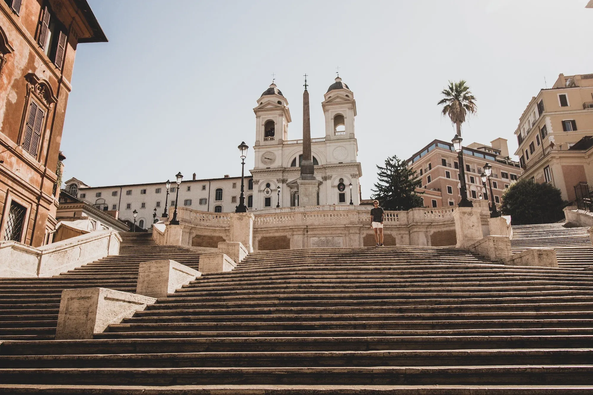 Immagine delle scale in Piazza di Spagna a Roma, Italia