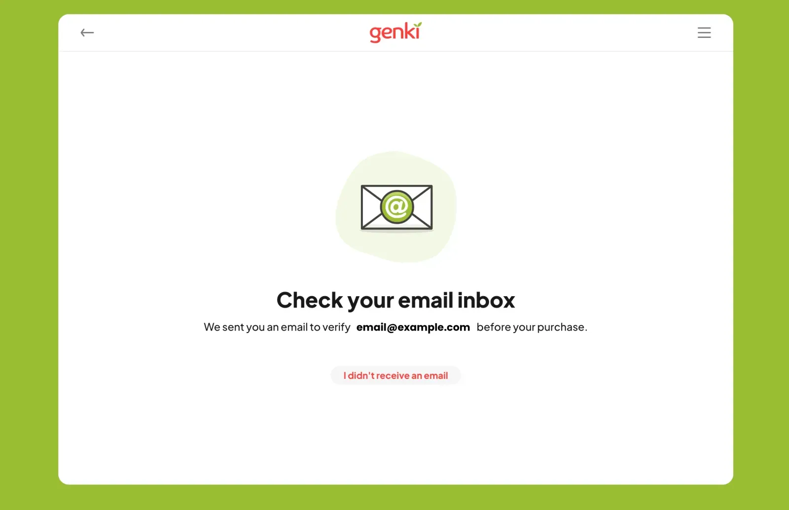 Preventivo Genki - Verifica via email