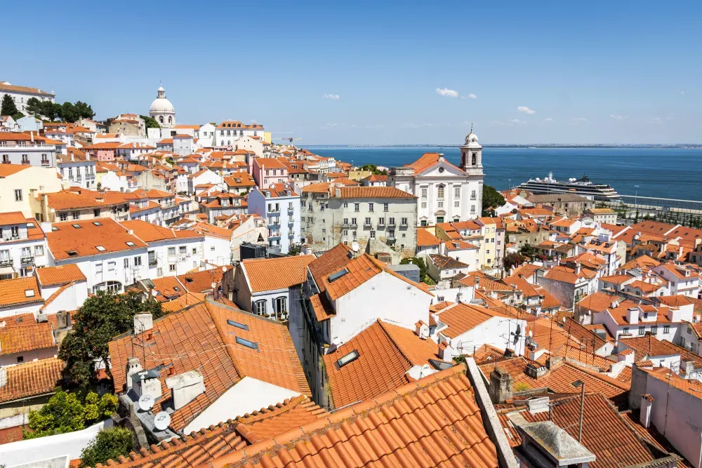 Vista panoramica su Lisbona