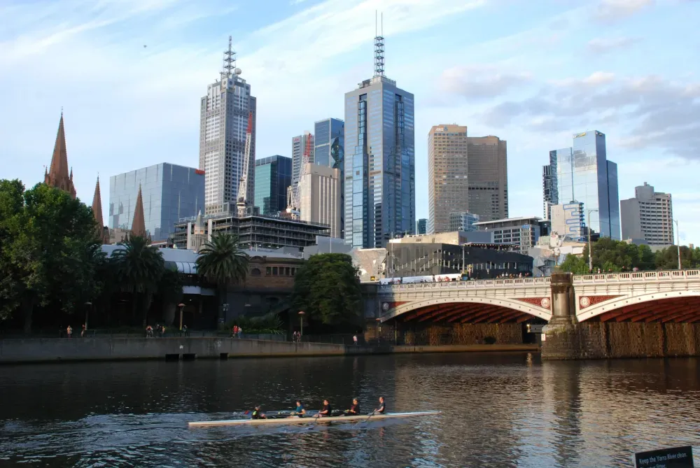 Vista sul fiume a Melbourne