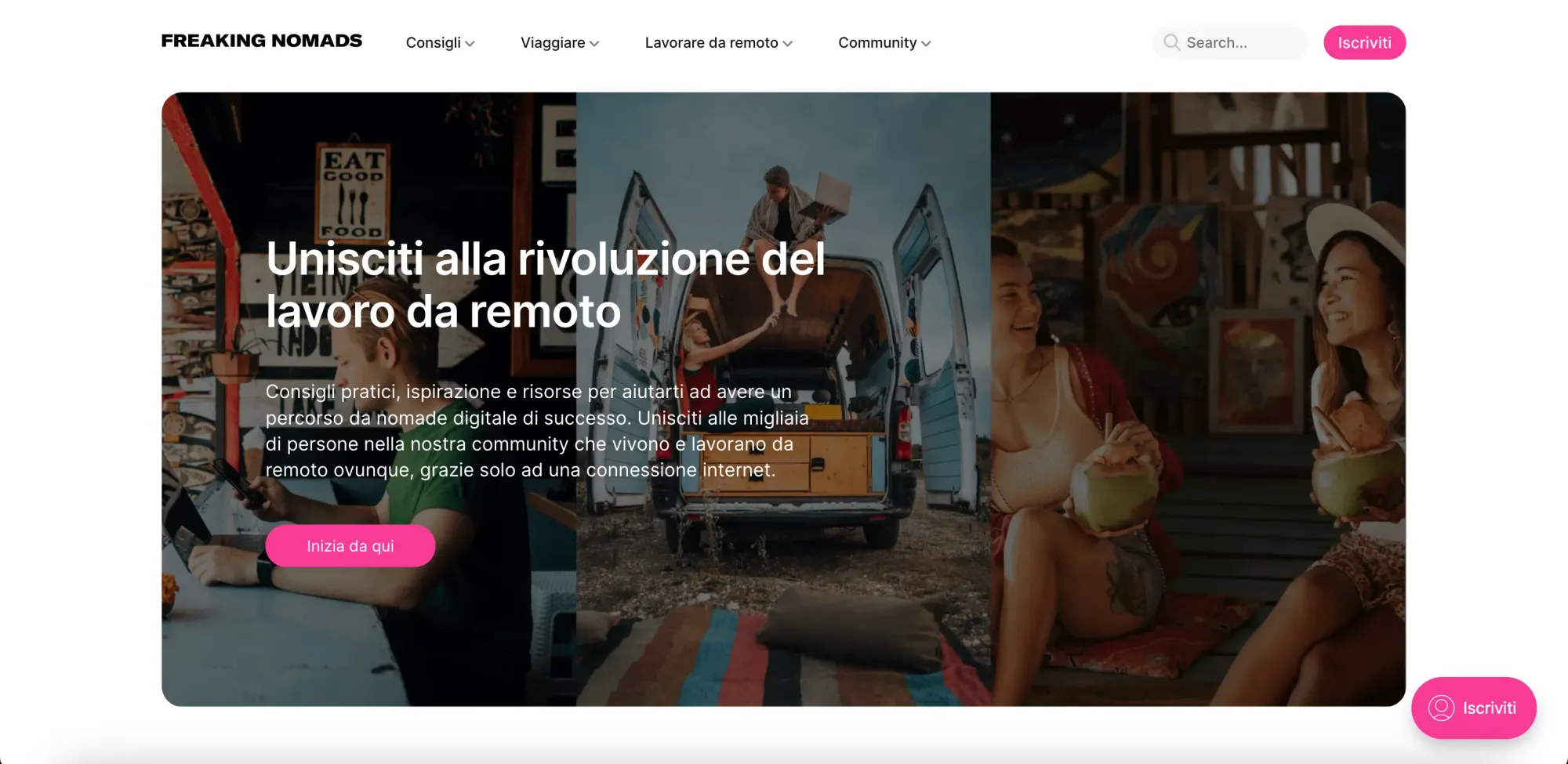 Freaking Nomads Italia, un blog di risorse per nomadi digitali e lavoratori da remoto