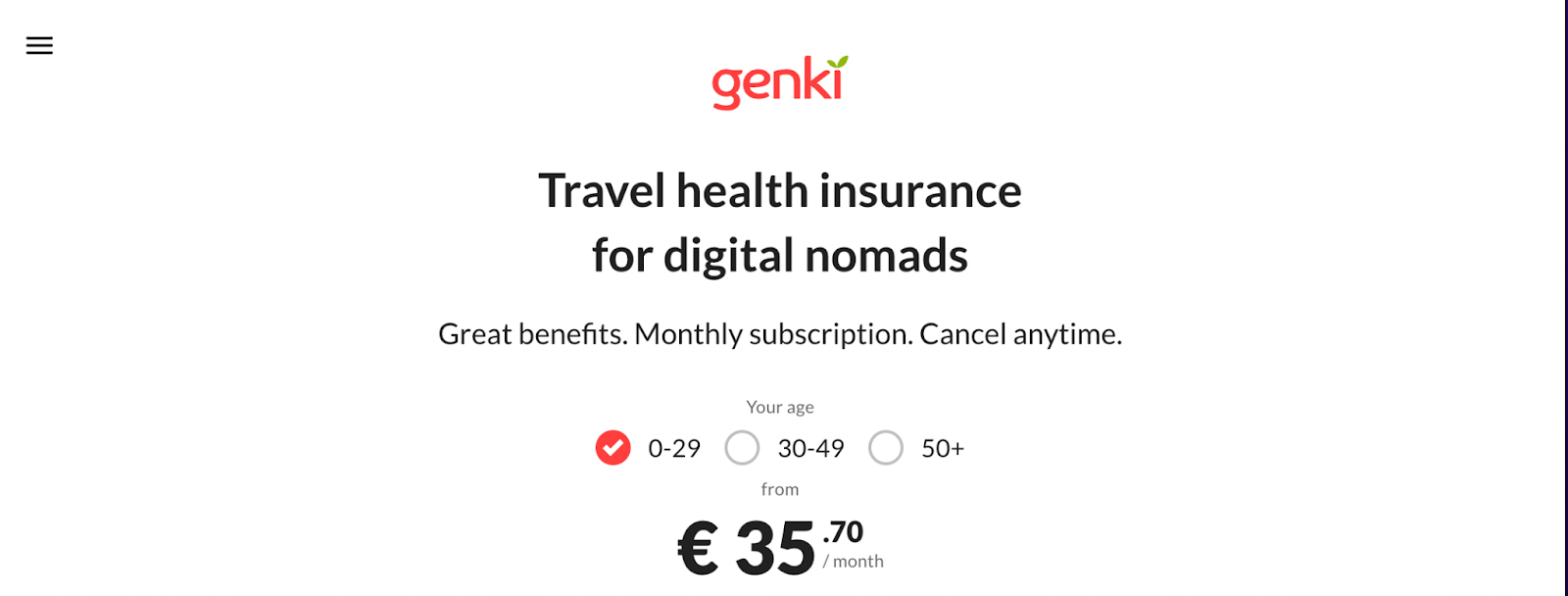 genki assicurazione di viaggio per nomadi digitali