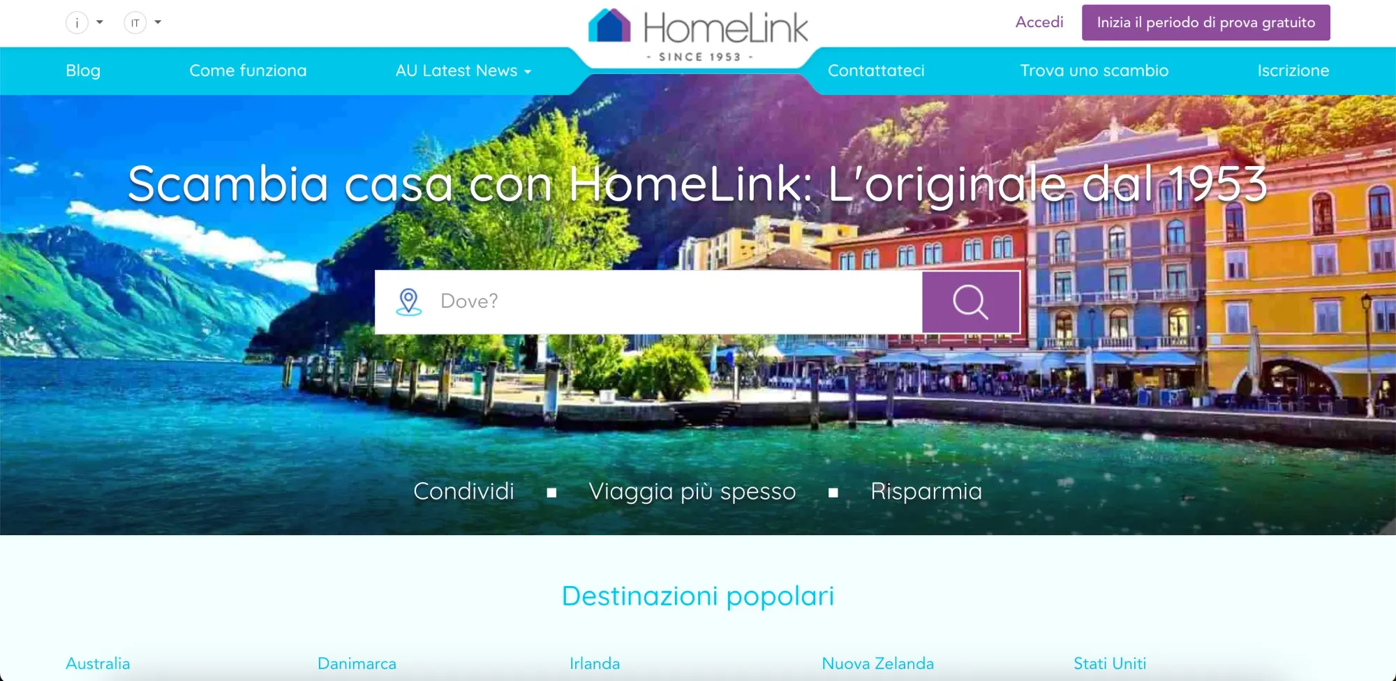 homelink, un sito per scambio case