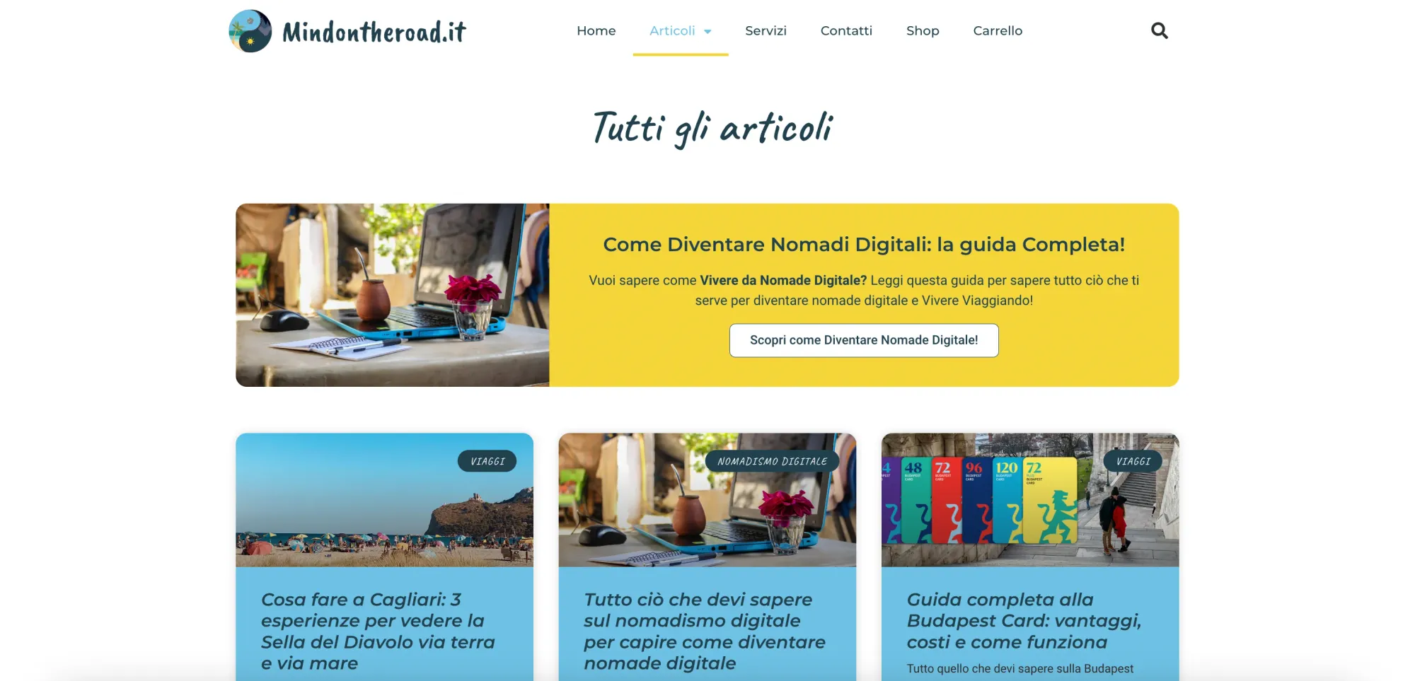 mindontheroad.it, un blog di un nomade digitale italiano
